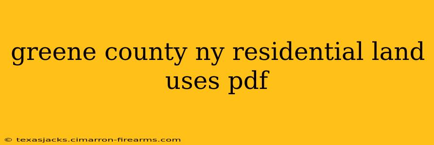 greene county ny residential land uses pdf