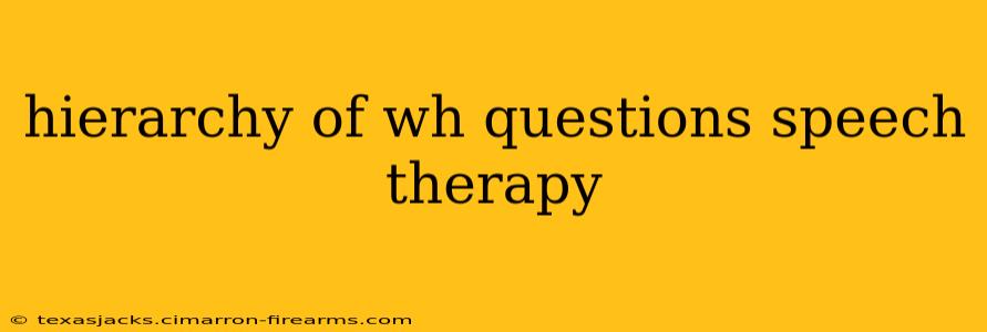 hierarchy of wh questions speech therapy