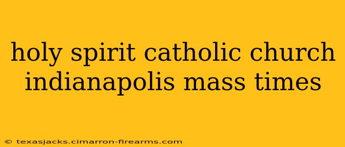 holy spirit catholic church indianapolis mass times