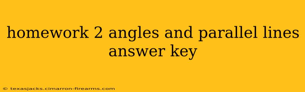 homework 2 angles and parallel lines answer key