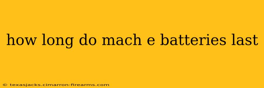 how long do mach e batteries last