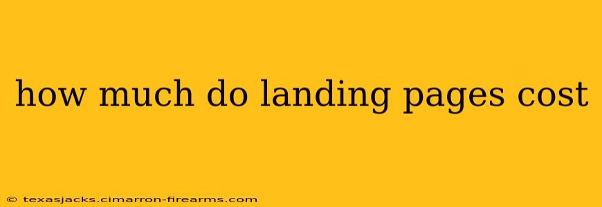 how much do landing pages cost