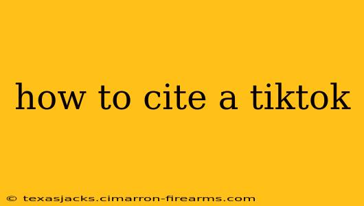 how to cite a tiktok