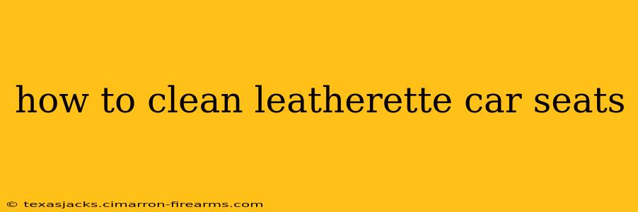 how to clean leatherette car seats