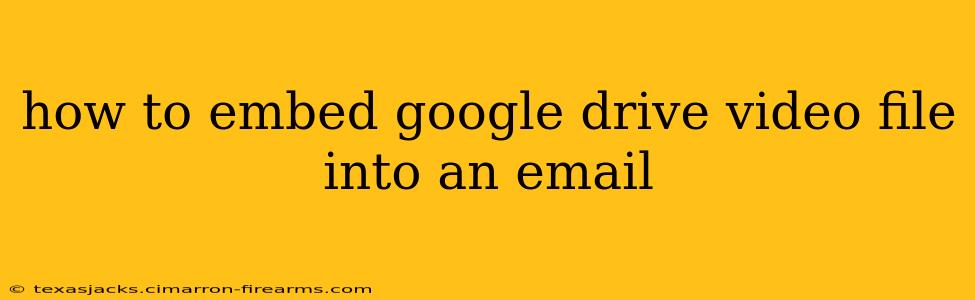 how to embed google drive video file into an email