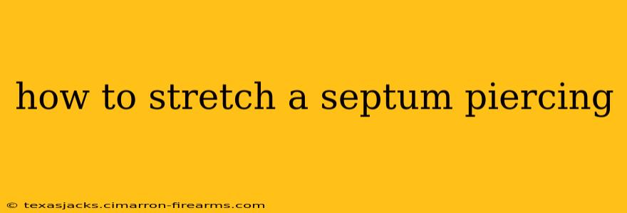 how to stretch a septum piercing