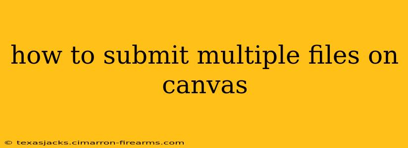 how to submit multiple files on canvas