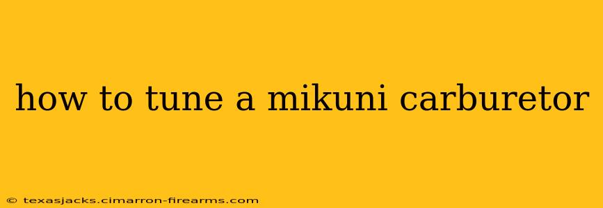 how to tune a mikuni carburetor