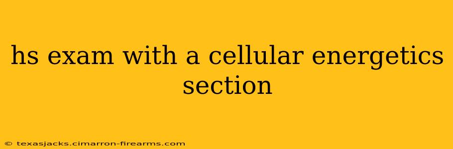 hs exam with a cellular energetics section