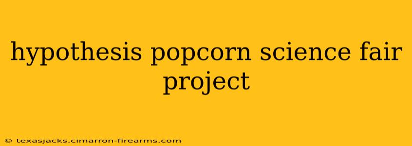 hypothesis popcorn science fair project