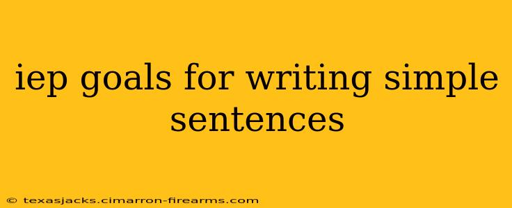 iep goals for writing simple sentences