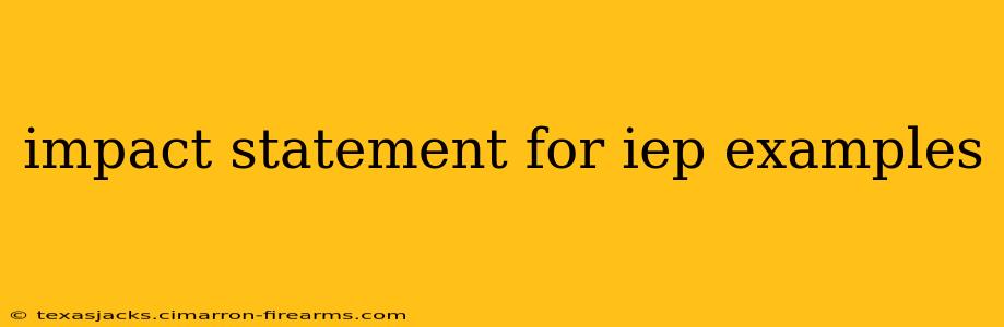 impact statement for iep examples