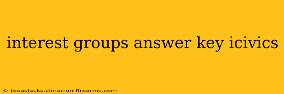 interest groups answer key icivics