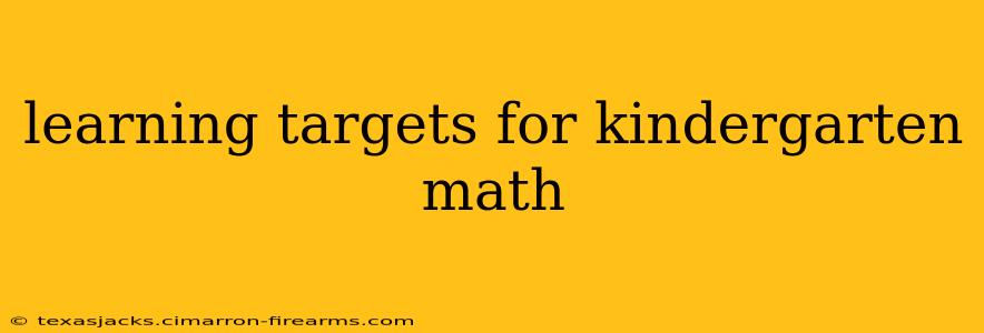 learning targets for kindergarten math