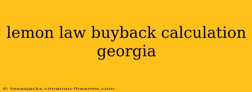 lemon law buyback calculation georgia