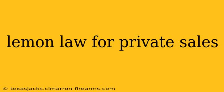 lemon law for private sales