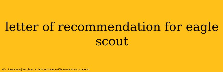 letter of recommendation for eagle scout