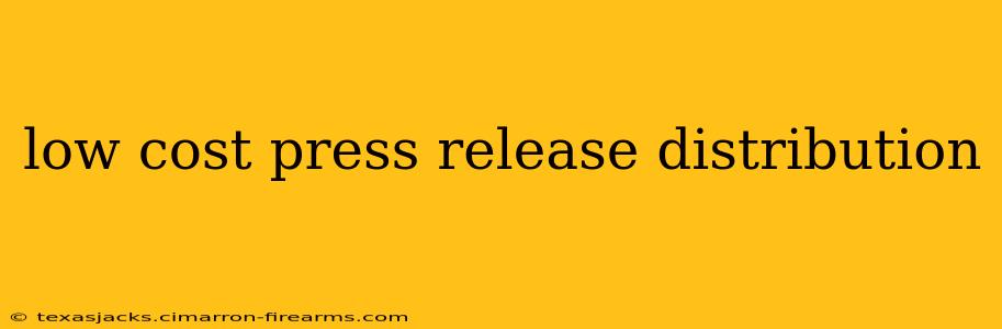 low cost press release distribution