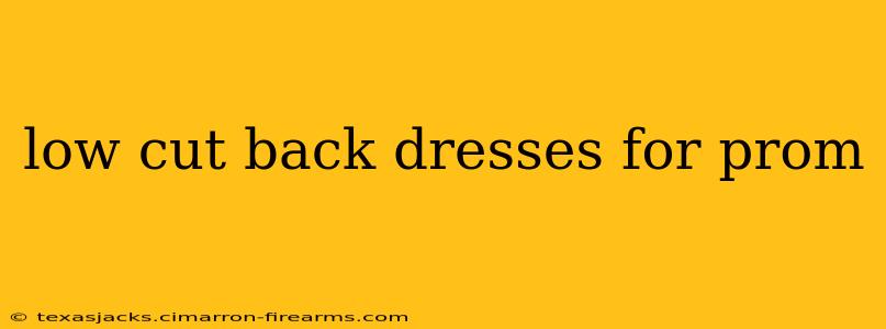 low cut back dresses for prom