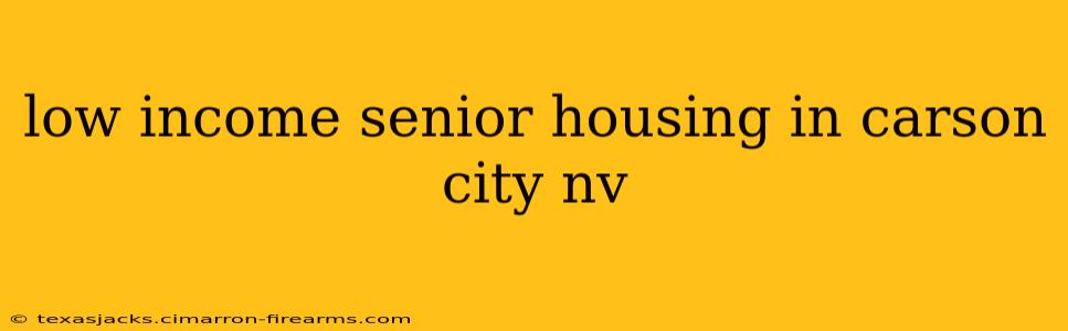 low income senior housing in carson city nv