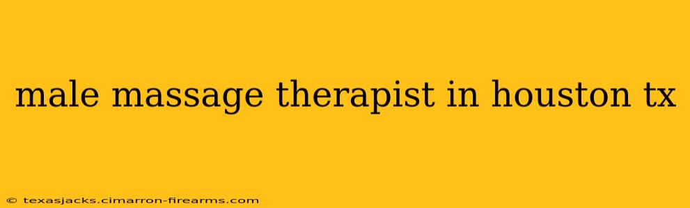 male massage therapist in houston tx