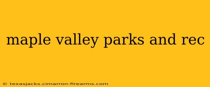 maple valley parks and rec