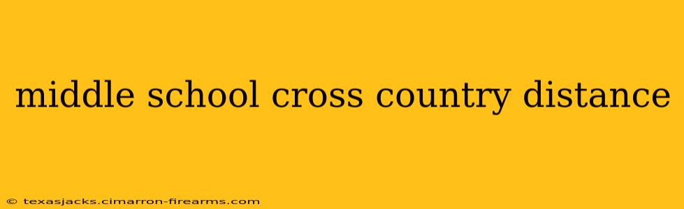 middle school cross country distance