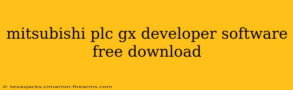 mitsubishi plc gx developer software free download