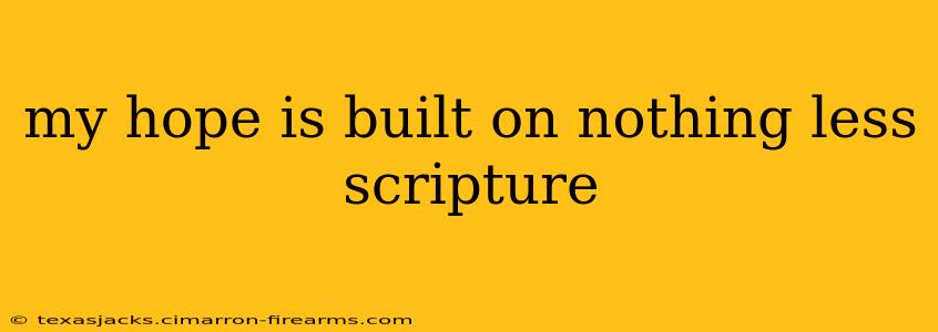 my hope is built on nothing less scripture