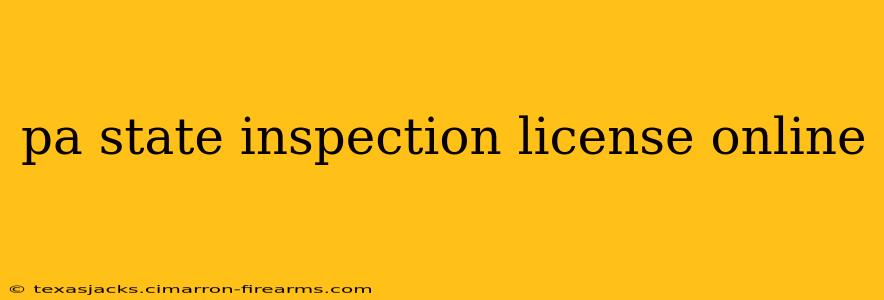 pa state inspection license online