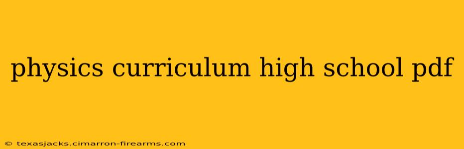 physics curriculum high school pdf