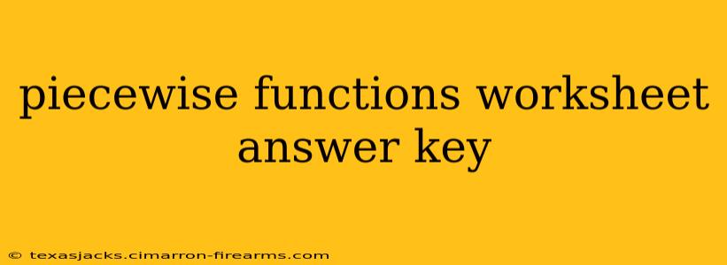 piecewise functions worksheet answer key