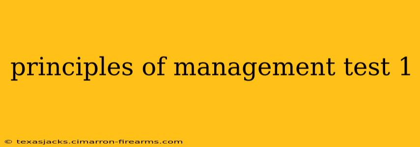 principles of management test 1