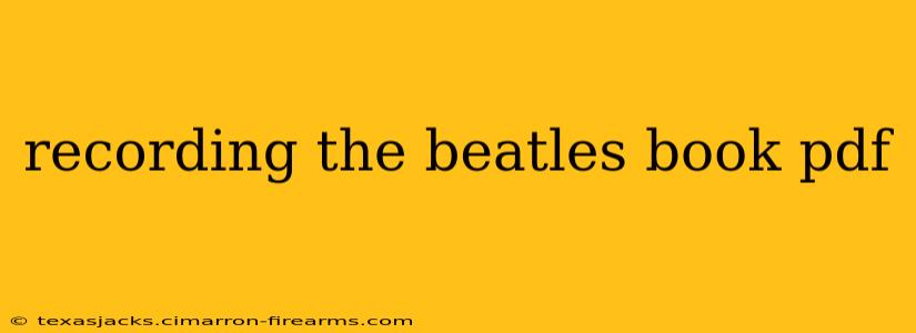 recording the beatles book pdf