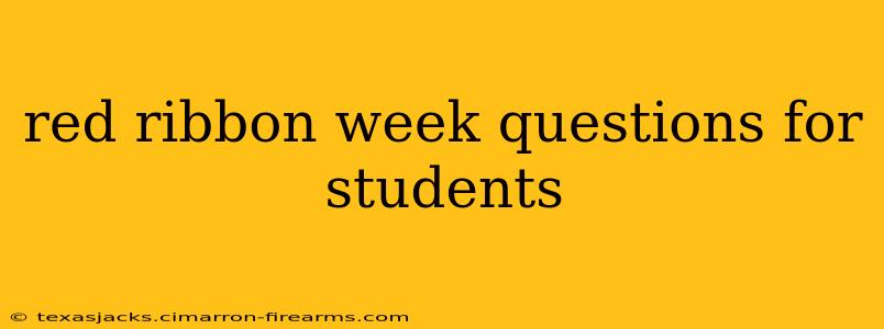 red ribbon week questions for students