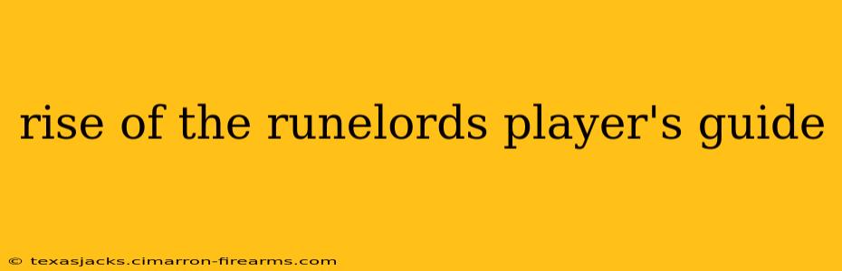 rise of the runelords player's guide