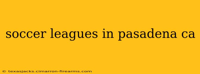 soccer leagues in pasadena ca