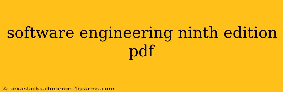 software engineering ninth edition pdf