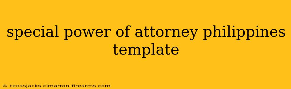 special power of attorney philippines template