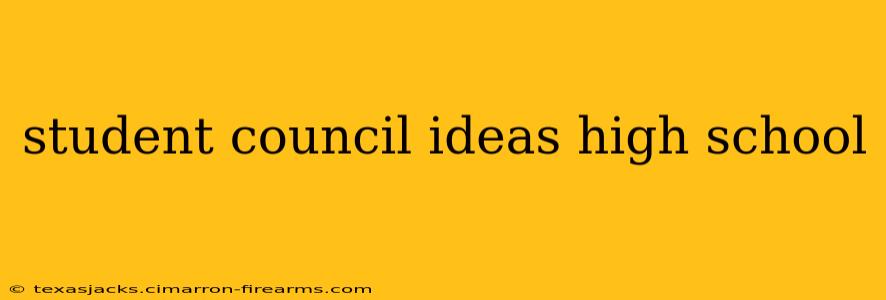 student council ideas high school