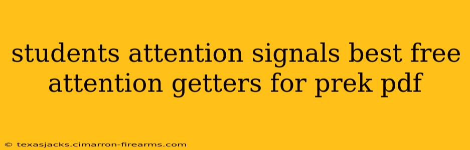 students attention signals best free attention getters for prek pdf