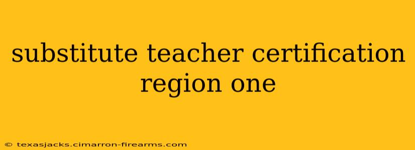 substitute teacher certification region one