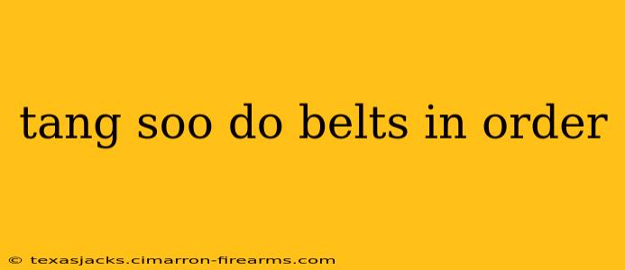 tang soo do belts in order