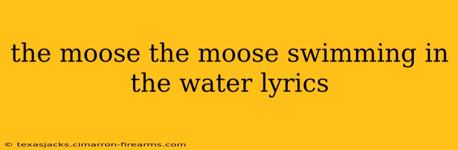 the moose the moose swimming in the water lyrics