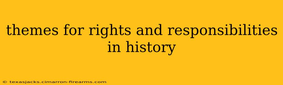 themes for rights and responsibilities in history