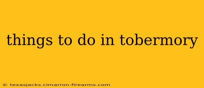 things to do in tobermory