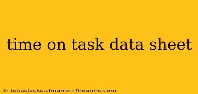time on task data sheet