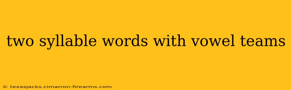 two syllable words with vowel teams