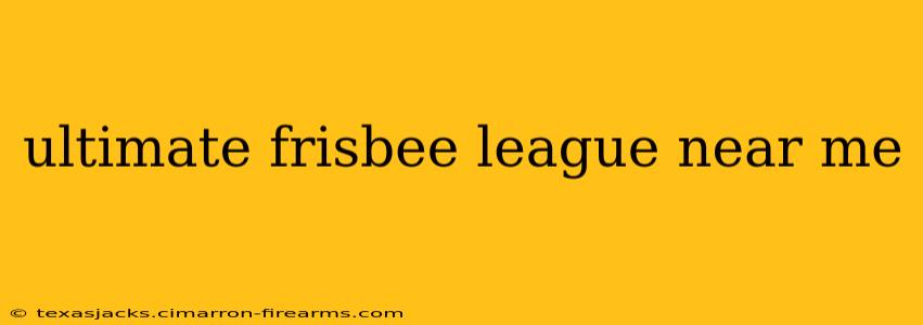 ultimate frisbee league near me