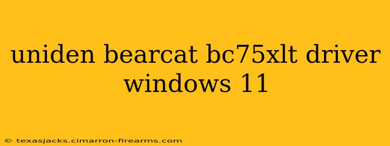 uniden bearcat bc75xlt driver windows 11